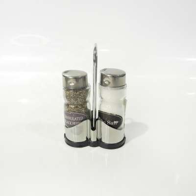 2PCS 1.2oz Mini Salt Pepper Glass Spice Jar with Handle