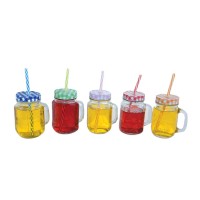 Wholesale 16oz glass mason jars with straw