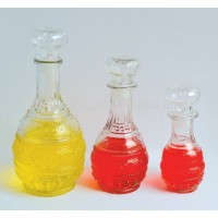 glass rum liquior alcohol wine bottle with sealing glass cap