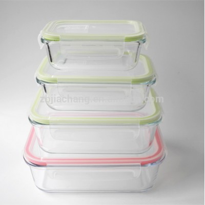 rectangle High quality Heat Resistant glass storage containers for kitchen