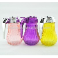 spray colored glass soybean oil dispenser jar with push pull cap