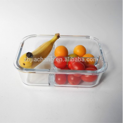 Microwavable pyrex glass bento box tiffin carrier box with fastening lid