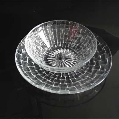 Clear Glass Charger Plates bowls set Wholesale in Home & Kitchen