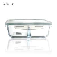 Portable rectangular food glass  fresh bowl