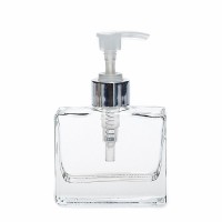 stock glass diffuser bottle square clear empty 100 ml hand sanitizer glass bottle with spray pump lids for shampoo